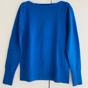Ann Taylor Puff Sleeve Boatneck Sweater